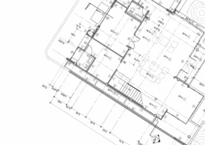 A floorplan with measurements
